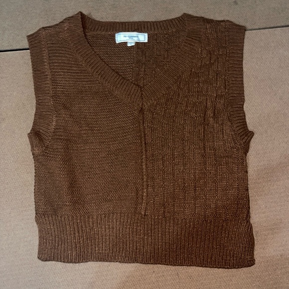 No Comment V-neck Cropped sweater Vest L - Picture 1 of 7